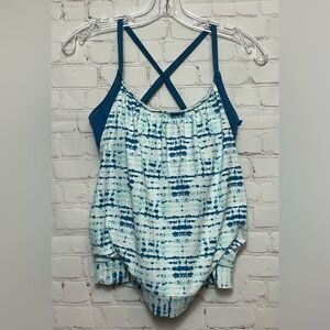 Carve Designs Tie Dye Print Tankini Top